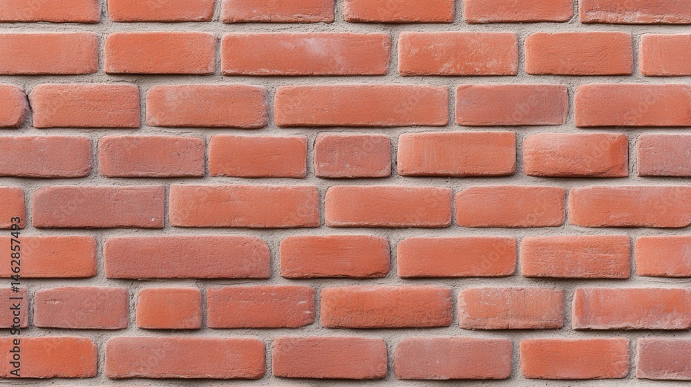Poster smooth red brick wall background for modern design and architecture projects