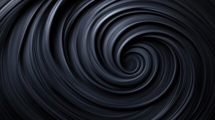 Abstract swirling black texture with smooth curves and silky appearance