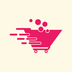 shopping cart logo design symbol
