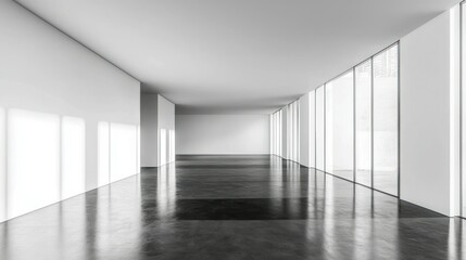 Obraz premium Empty modern gallery space