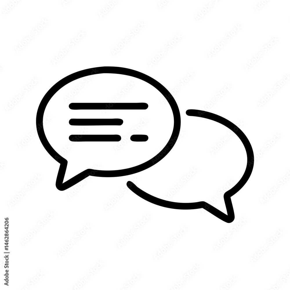 Poster chat bubbles on transparent background for web and graphic design