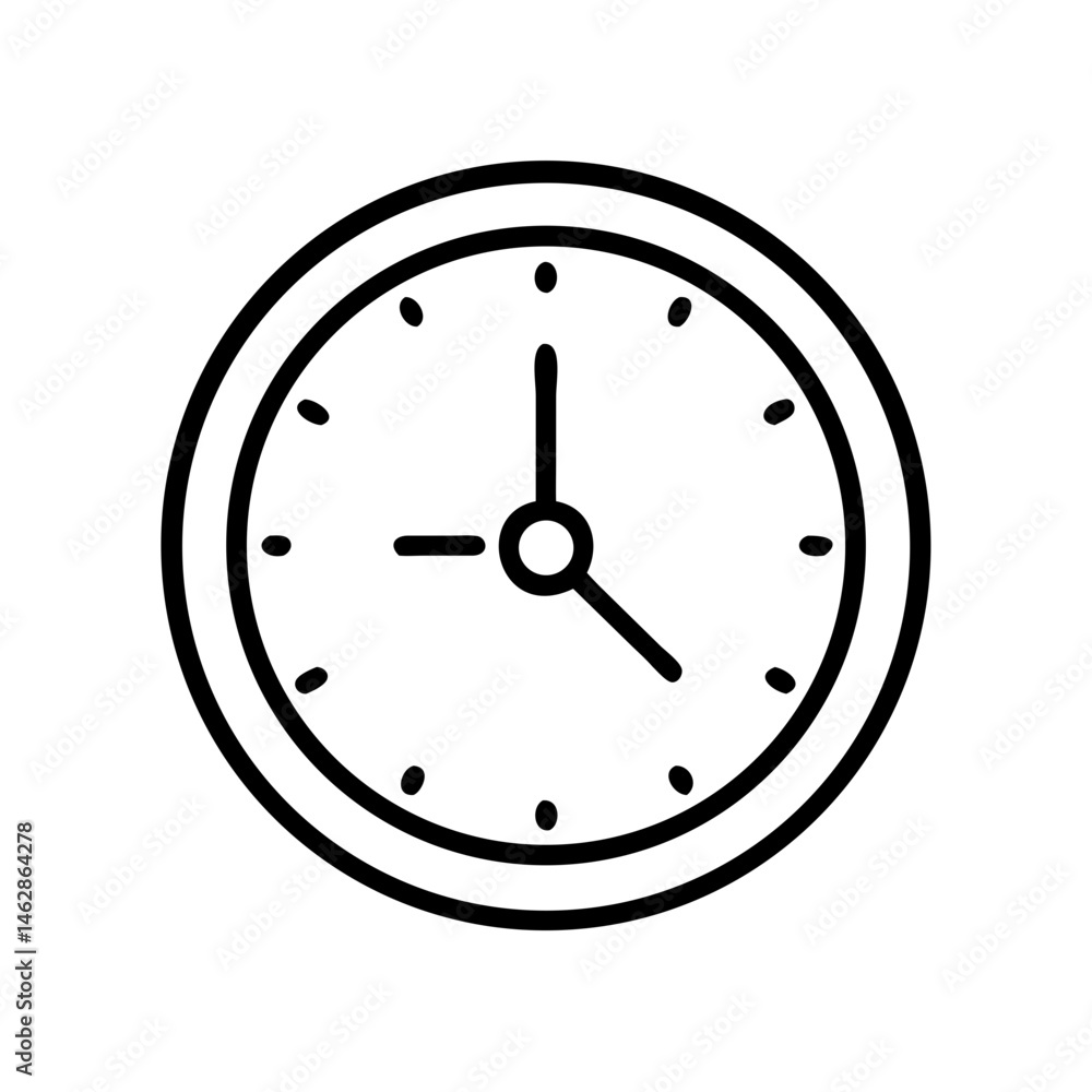 Aufkleber clock on transparent background for web and graphic design