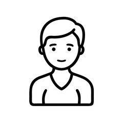 Casual male with short hair on transparent background for web and graphic design