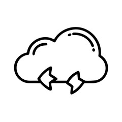Cloud on transparent background for web and graphic design