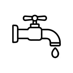 Faucet on transparent background for web and graphic design
