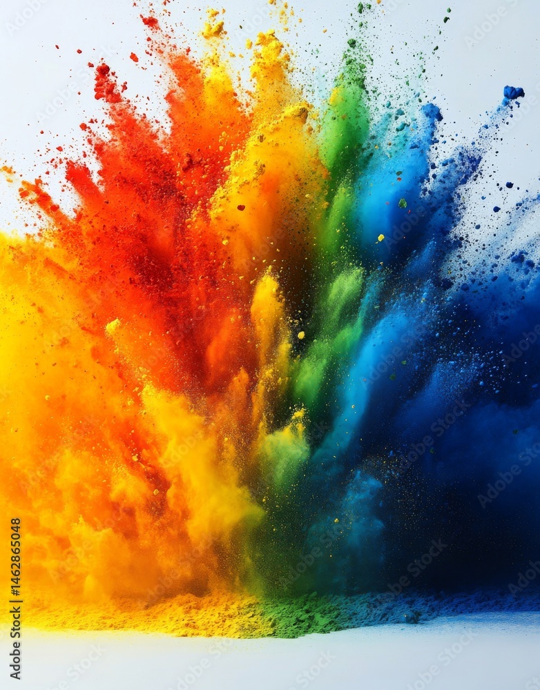 Aufkleber this image features a vibrant explosion of colors in a dynamic abstract splash, evoking energy and j
