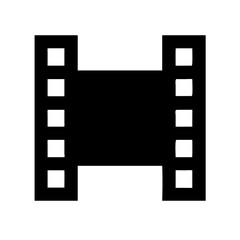 Obraz premium film reel silhouette on transparent background for web and graphic design