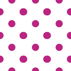 Bold Magenta Polka Dot Pattern, Classic Spot Repeat Pattern Bold Fuchsia. Perfect for Eye-Catching Fabrics, Statement Fashion Items, Retro Wallpaper, Cheerful Crafts, Retro Stationery and Fun Decor