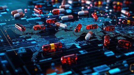 Obraz premium Global Pharmaceutical Distribution