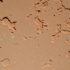 Warm Terracotta and Cool Teal Close-Up of Aged Concrete with Weathering Effects and Soft Natural Light

