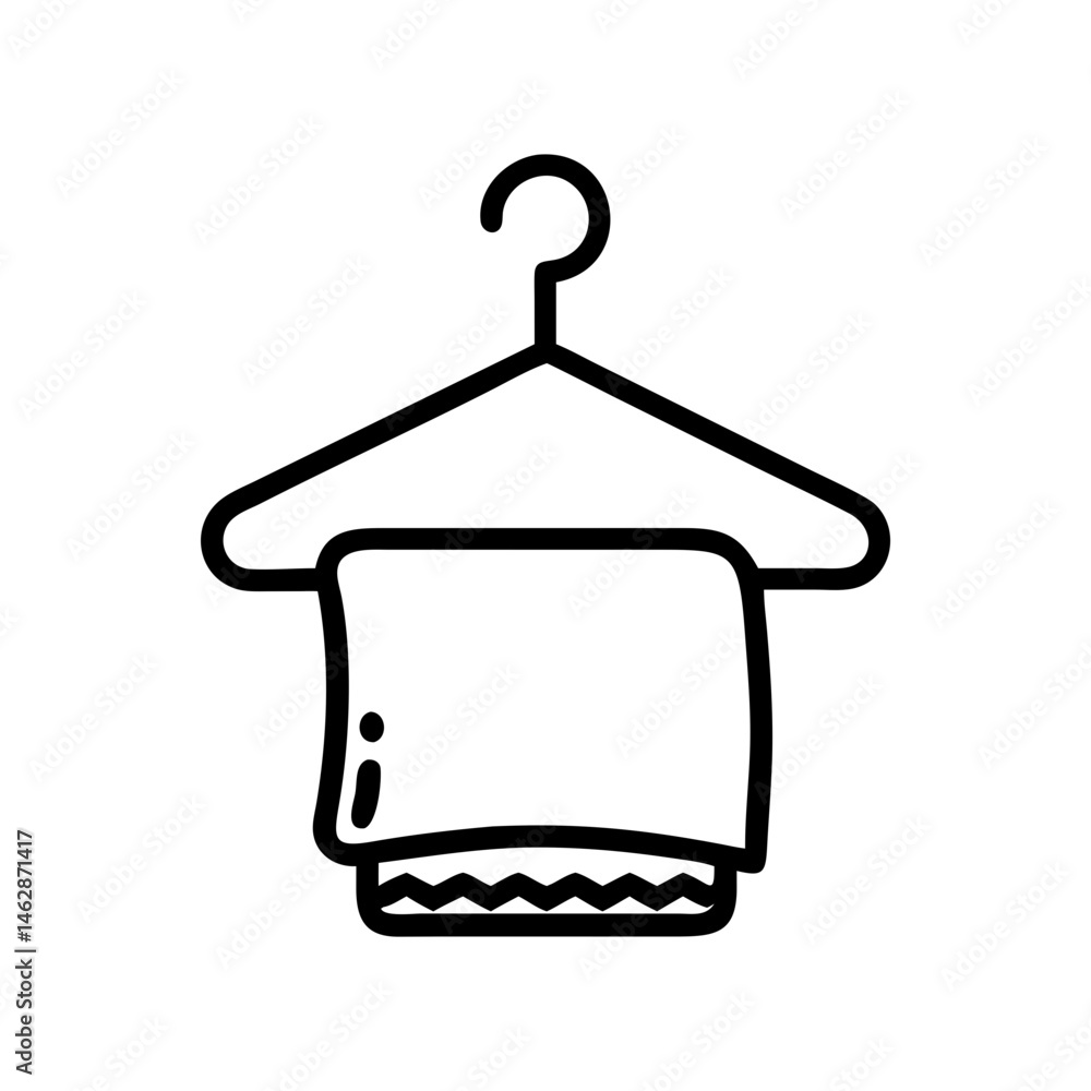 Poster hanging towel on transparent background for web and graphic design