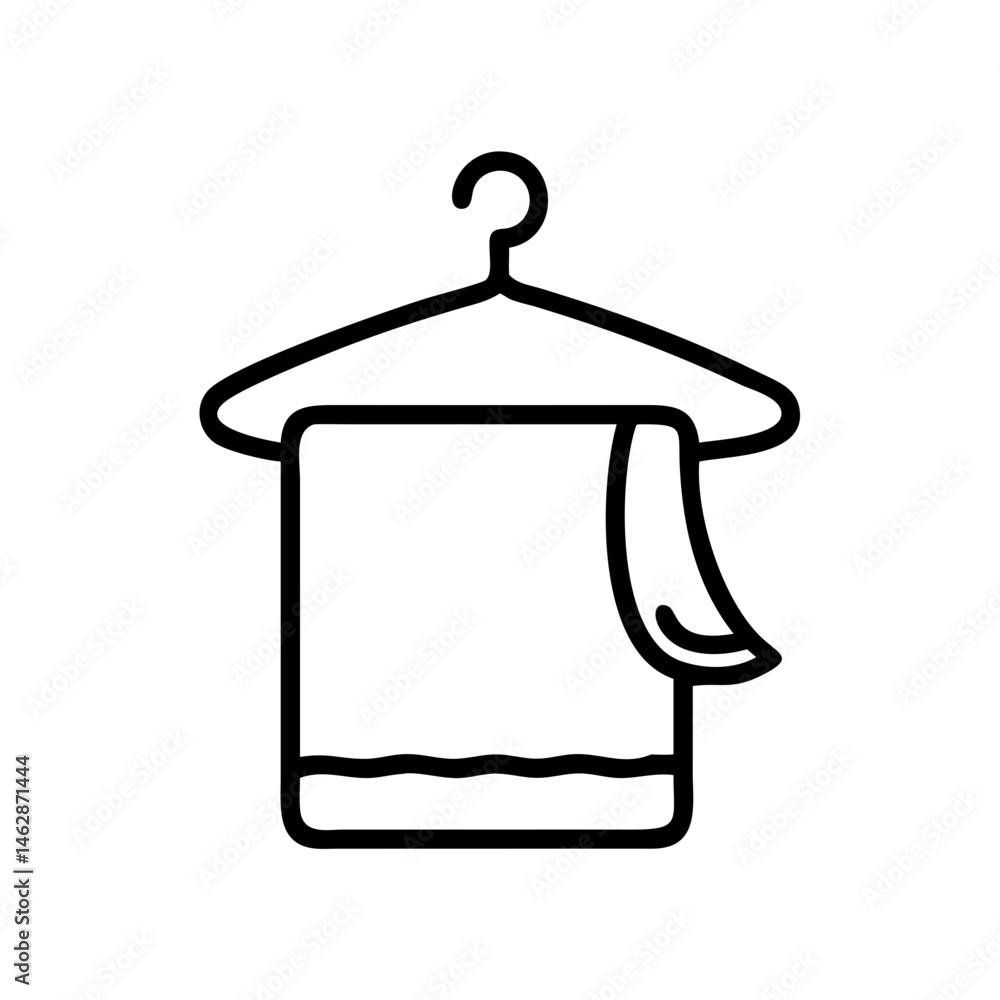 Poster hanging towel or clothes on transparent background for web and graphic design