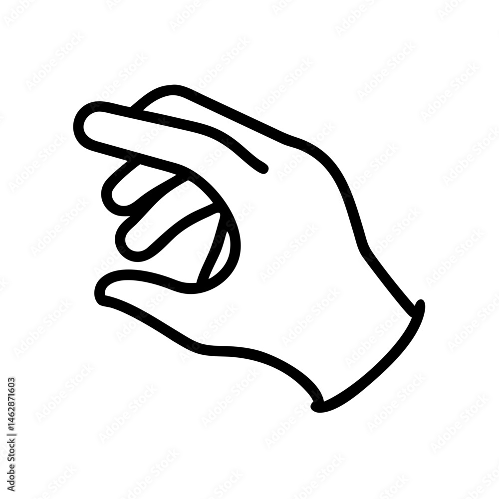 Poster line drawn hand on transparent background for web and graphic design