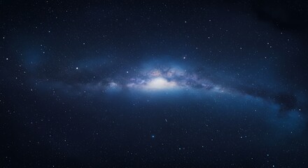 Fototapeta premium Distant Galaxy Cluster in Star-Filled Night Sky 
