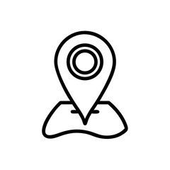location pin on transparent background for web and graphic design