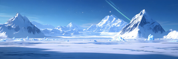 Majestic Reflections: The Serene Beauty and Dazzling Aurora of the Untamed Arctic Landscape