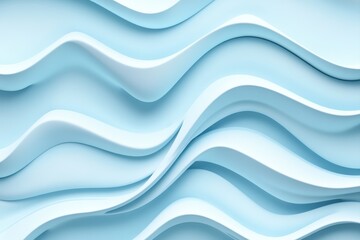 Light blue wavy abstract background.  Soft, smooth, flowing curves in a light pastel shade of blue create a tranquil, ethereal atmosphere.  