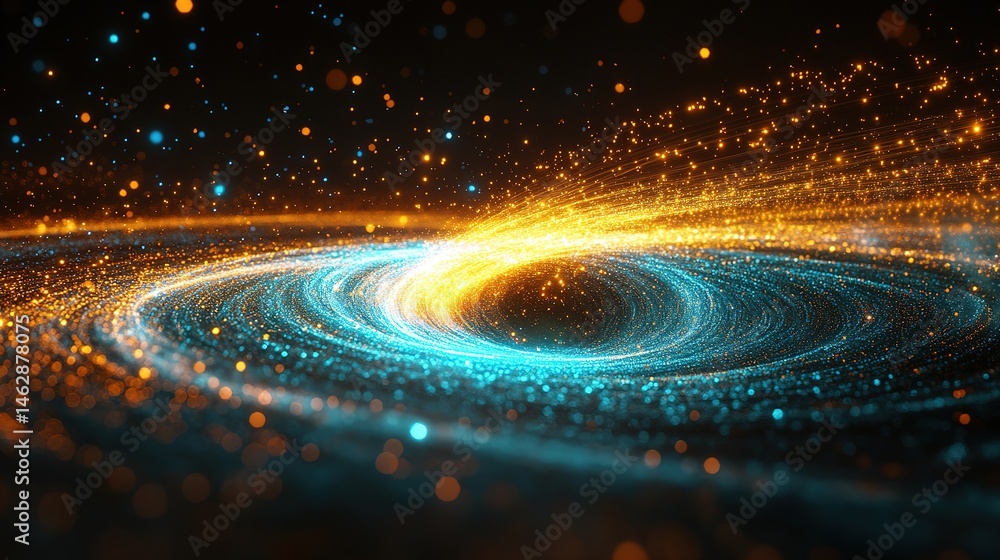 Poster cosmic spiral event outer space visual phenomenon galactic environment abstract viewpoint interstell