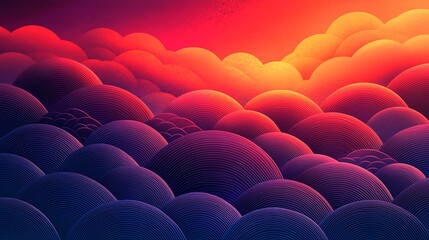 Obraz premium a red and blue abstract background with wavy waves