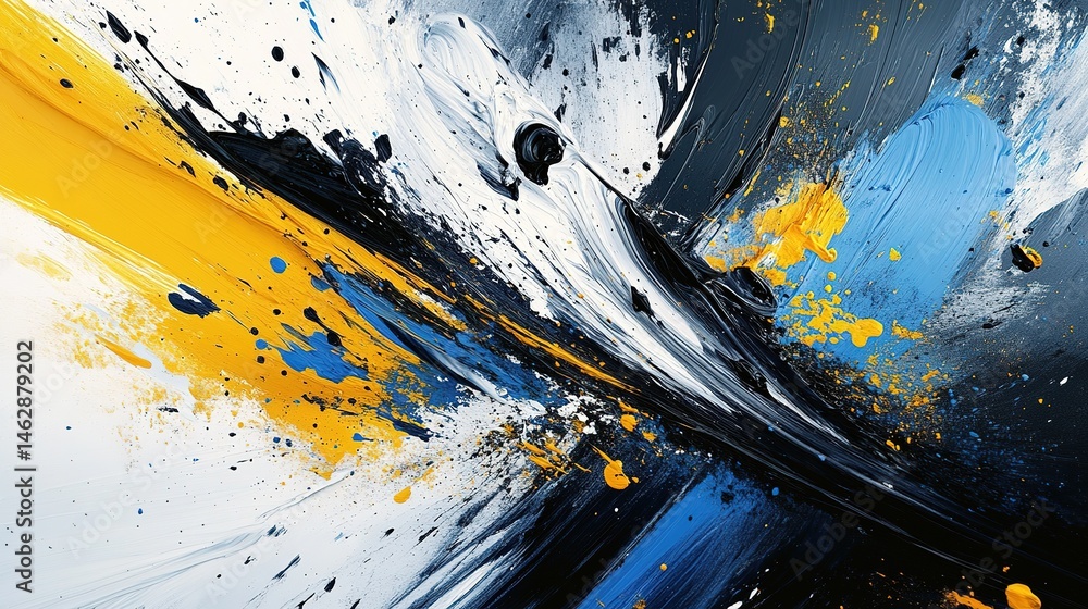 Poster dynamic abstract art creation modern art studio digital artwork colorful environment artistic perspe