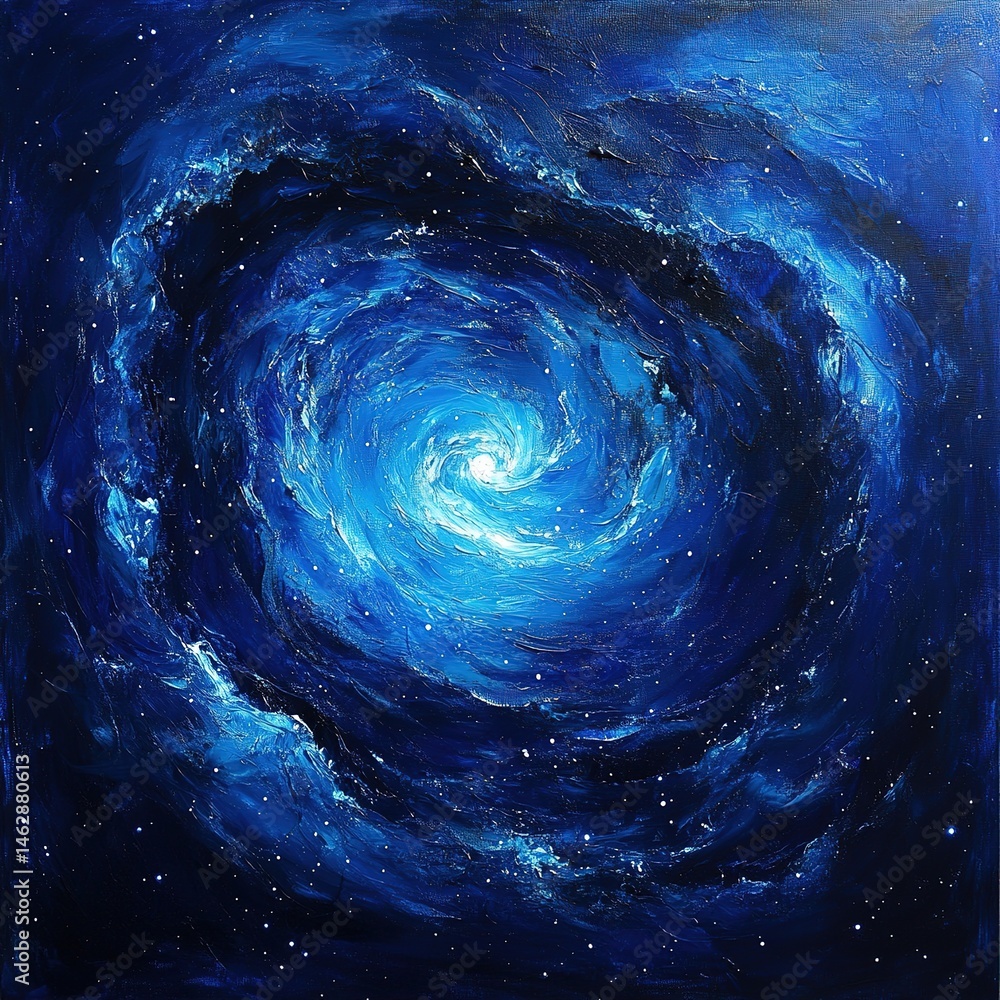 Poster cosmic swirl phenomenon outer space digital art galactic environment abstract viewpoint celestial co