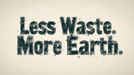 Climate change action with awareness and clean idea. Less waste promotes a healthier Earth message.
