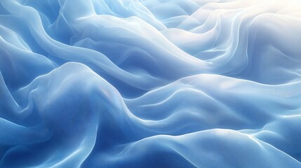 Obraz premium Light blue fabric, flowing