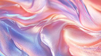 Obraz premium A close-up of pearl-inspired shimmery paint, with soft iridescent hues