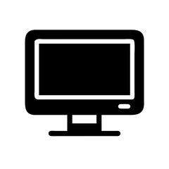 monitor silhouette on transparent background for web and graphic design