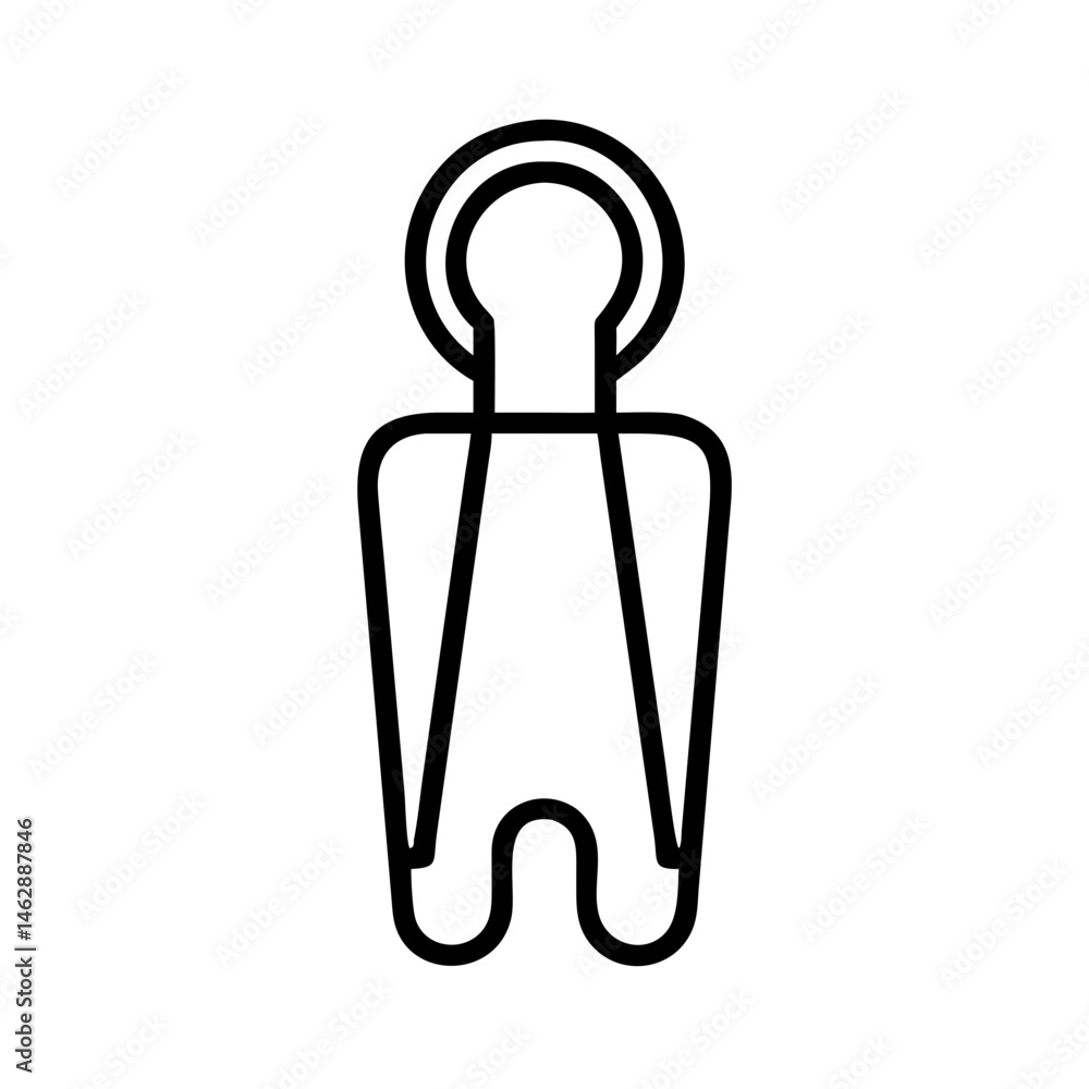 Poster paperclip on transparent background for web and graphic design
