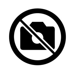 no photo symbol silhouette on transparent background for web and graphic design