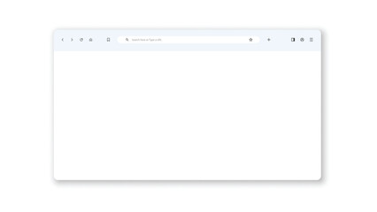 Minimal web browser window mockup with realistic navigation buttons. perfect for website screenshots, UI design presentations