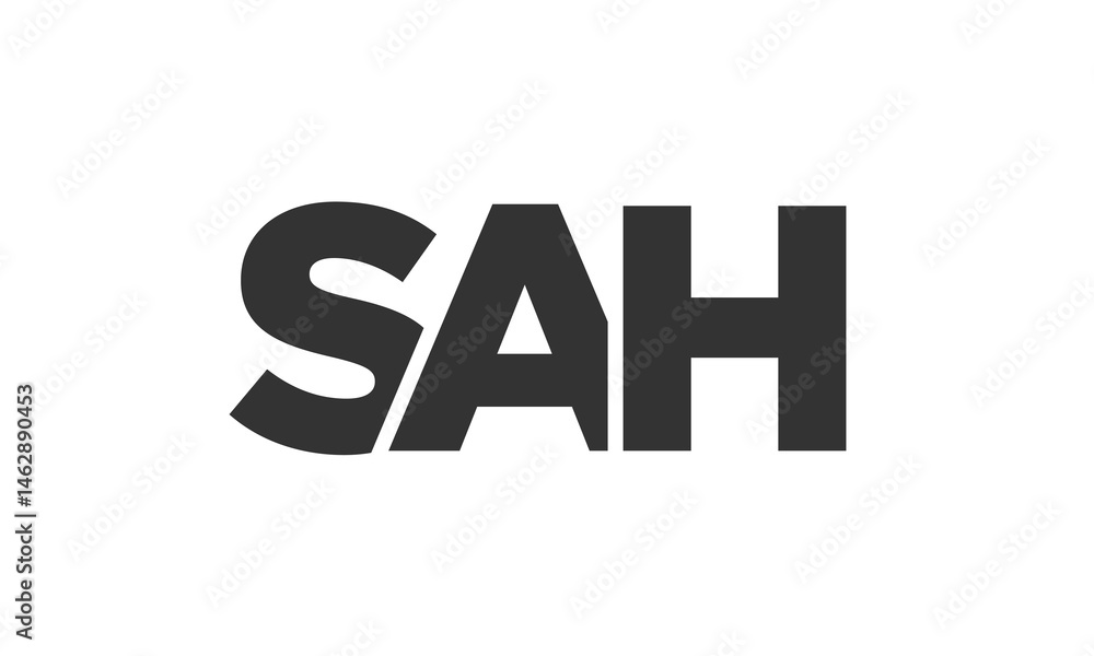 Fototapete sah logo design template with strong and modern bold text. initial based vector logotype featuring s