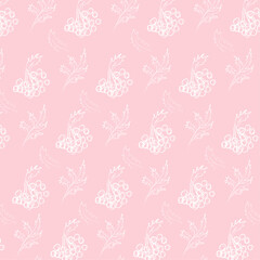 hand drawn doodles floral pattern