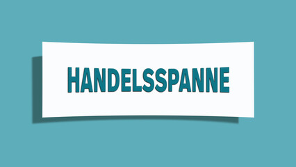 Handelsspanne (Trading margin) - A card isolated on light green background.