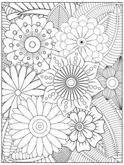 PrintFlowers Coloring Pages For Adules