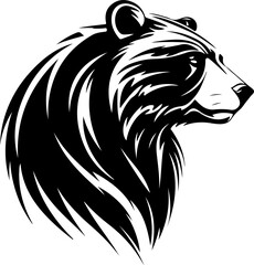 Fototapeta premium bear head profile illustration