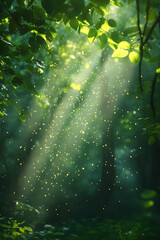 Enchanted Glade: Where Pixie Dust Dances in Woodland Light Unveiling Nature's Magic and Whimsical Beauty in Luminous Harmony with Mystery and Serenity