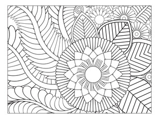 PrintFlowers Coloring Pages For Adules