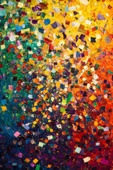 Vibrant Confetti Celebration: A Burst of Colorful Joy and Festive Excitement in Motion