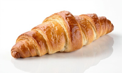 A close-up shot of a flaky pastry on a clean surface