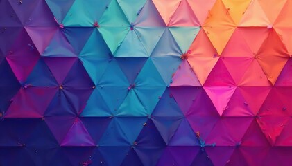 Obraz premium Repeating equilateral triangles forming a hexagonal grid, colorful, geometry, tile