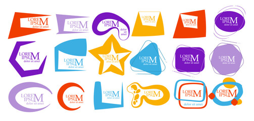 colored frames set. hand drawn. Not AI, Vector illustration.