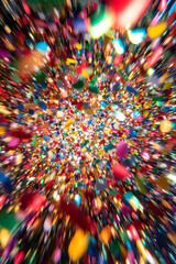 Vibrant Confetti Celebration: A Burst of Colorful Joy and Festive Excitement in Motion