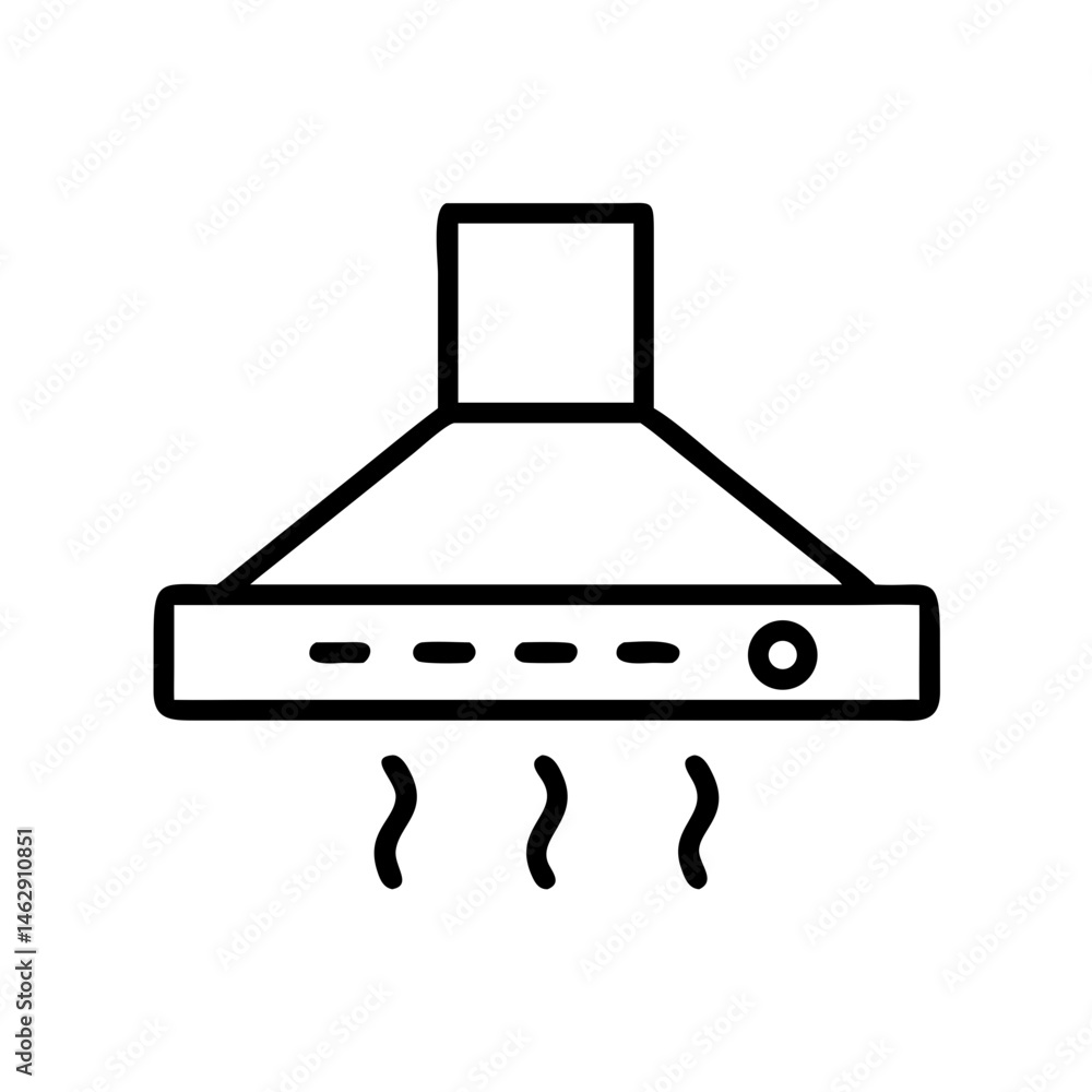 Aufkleber range hood on transparent background for web and graphic design