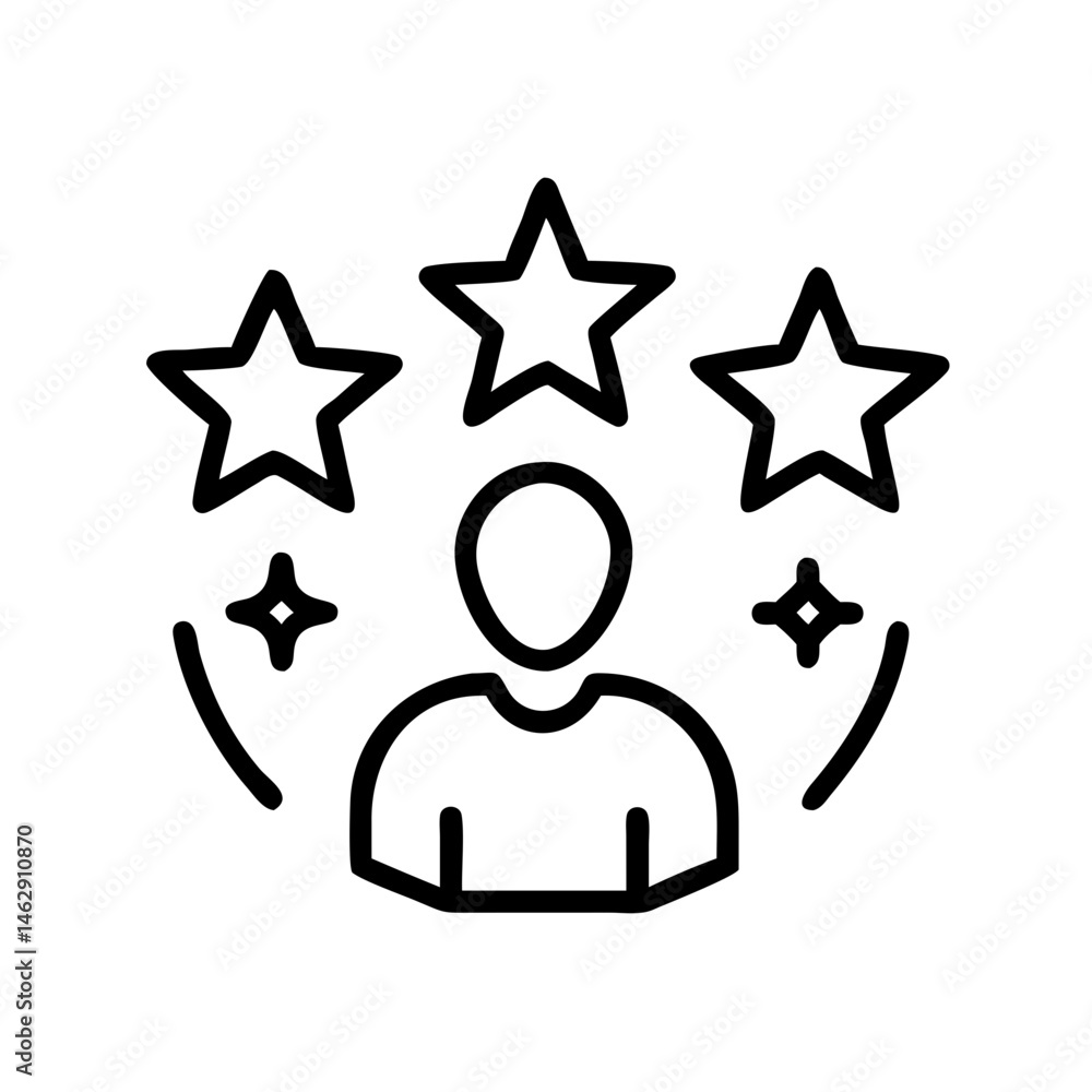 Poster reputation on transparent background for web and graphic design