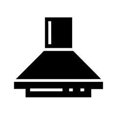 range hood silhouette on transparent background for web and graphic design