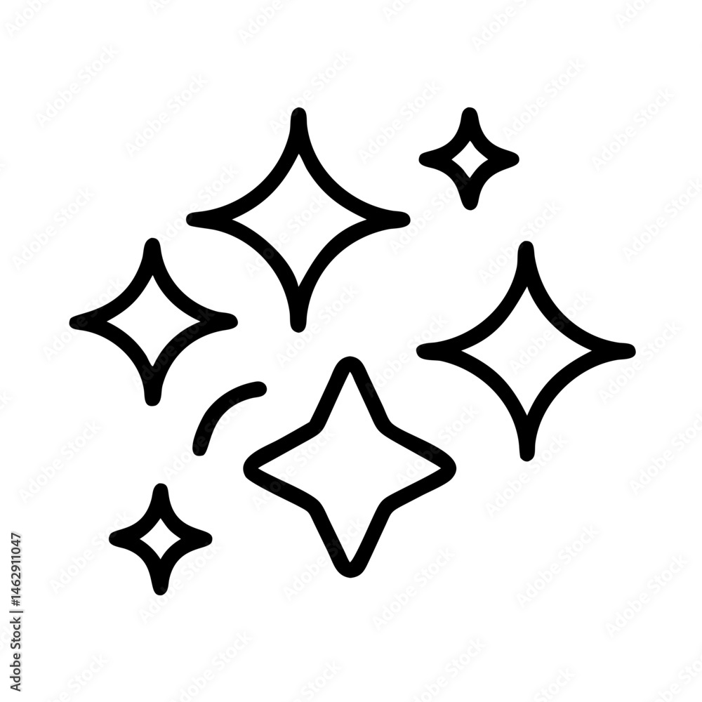 Aufkleber sparkling clean surface on transparent background for web and graphic design