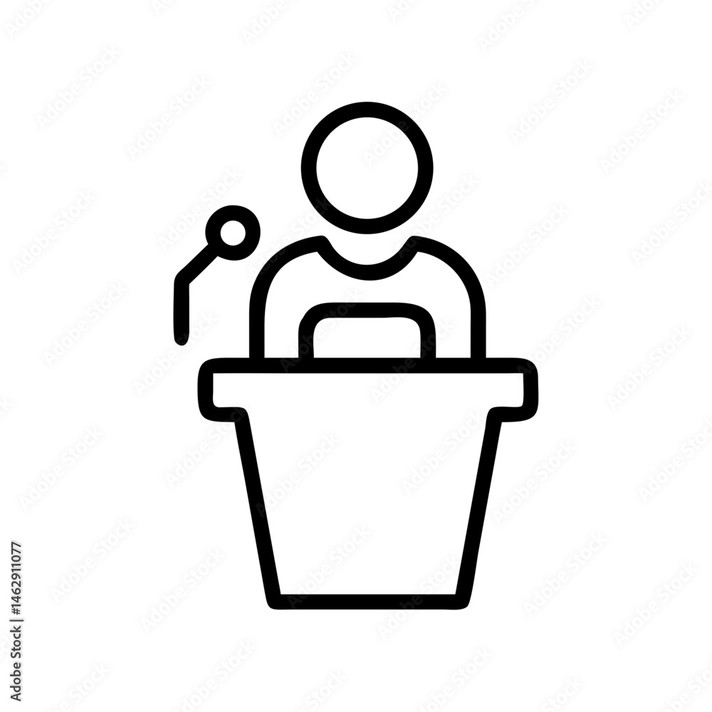 Poster speaker icon on transparent background for web and graphic design