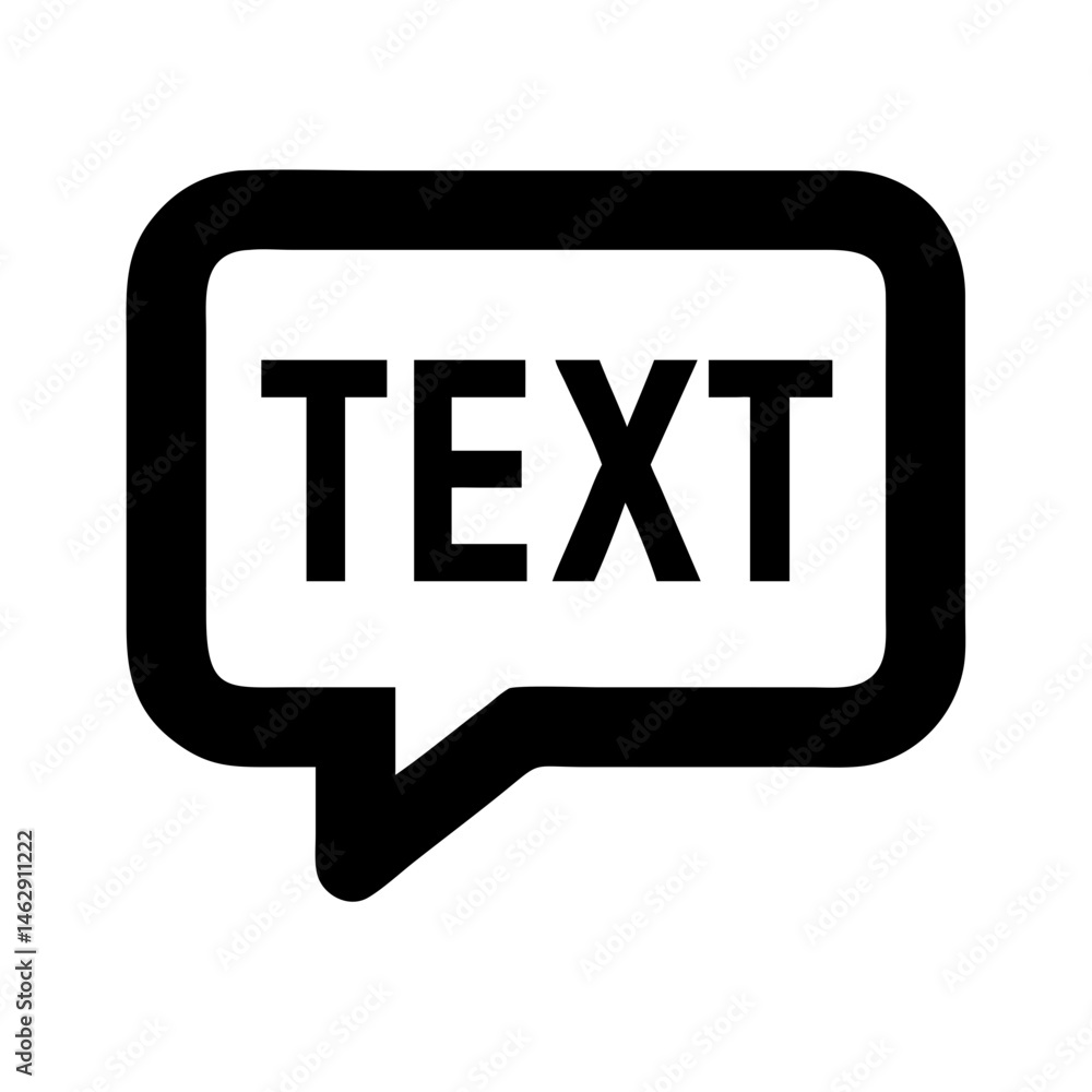Aufkleber text message silhouette on transparent background for web and graphic design